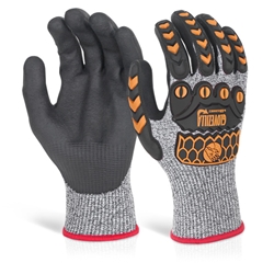 Beeswift Glovezilla Nitrile Palm Coated Gloves Grey Xxl