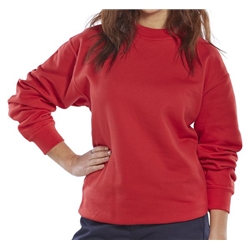 Beeswift Polycotton Sweatshirt Red Xxxl