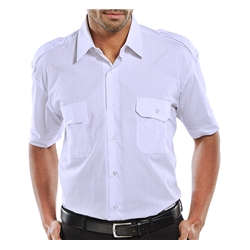 Beeswift Pilot Shirt Short Sleeve White 17.5
