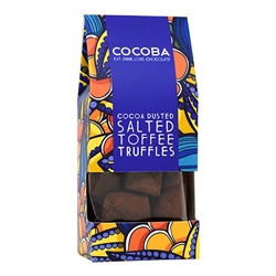 Cocoba Cocoa Dusted Salted Toffee Truffles 175g [Pack of 8]