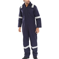 Beeswift Nordic Design Fire Retardant Boilersuit Navy Blue 56