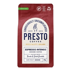 Presto Coffee Roasters Espresso Intenso Ground Coffee 200g [Pack of 6]