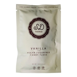 SweetDoughThings Vanilla Flavour Sugar-Free Candy Floss 12g [Pack of 10]
