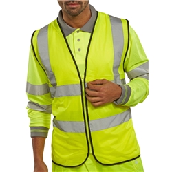 Beeswift Hi-Vis Vest Zip Fastened Saturn Yellow 4Xl