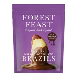 Forest Feast Belgian Milk Chocolate Brazils 120g [Pack of 8]