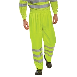 Beeswift Hi-Vis Pu Overtrousers Saturn Yellow Xxl