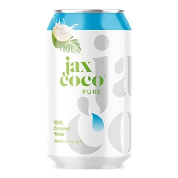 Jax Coco Pure Coconut Water 330ml Can [Pack of 24]