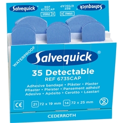 Salvequick Detectable Plasters Refill Pack 6X35 Blue 