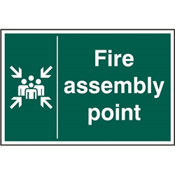 Beeswift Fire Assembly Point Rigid Pvc Sign Green 200X300Mm