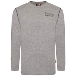 JCB Workwear Banner Long Sleeve T-Shirt Grey Xxl