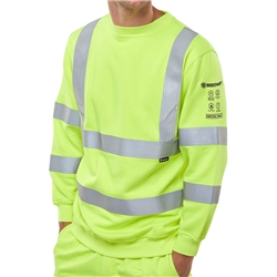 Beeswift Arc Compliant Hi Vis Sweatshirt Saturn Yellow M
