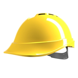 Msa V-Gard 200 Vented Safety Helmet Yellow 