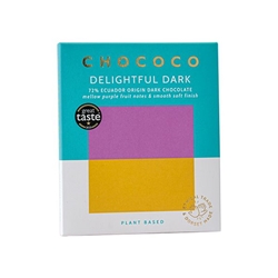 Chococo 72% 'Delightfully Dark' Chocolate Bar 75g [Pack of 12]