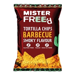 Mister Free'd Tortilla Chips with Barbecue 135g [Pack of 12]