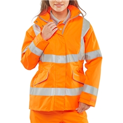 Beeswift Ladies Hi-Vis Executive Jacket Orange Xxl