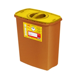 Woodsafe Sharps Bin Lid And Screw Fit Cap 12 Litre Brown 12L