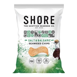 Shore Seaweed Chips - Salt & Balsamic 80g [Pack of 12]