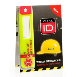 Vital Id Emergency Id Data Window Ice Tag Saturn Yellow 