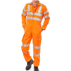 Beeswift Hi-Vis Railspec Coverall Orange 42T