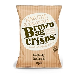 Brown Bag Crisps Lightly Salted 150g [Pack of 10]