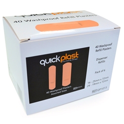 Quickplast Waterproof Plasters 6 X 40 Flesh 