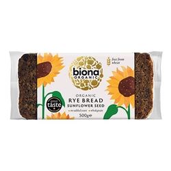 Biona Organic Rye Bread Sunflower Seed 500g [Pack of 7]