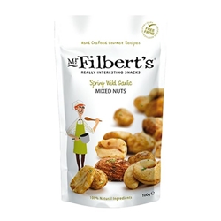 Mr Filberts Spring Wild Garlic Mixed Nuts 100g [Pack of 12]