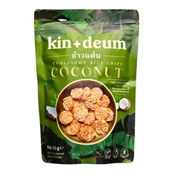 Kin & Deum Coconut Rice Chips 60 g [Pack of 12]