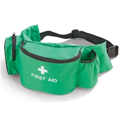 Click Medical First Aid Bum Bag With Extra Pockets Small Green 