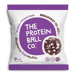 The Protein Ball Co - Blueberry Oat Muffin & Vitamin Balls 45g Bag [Pack of 10]