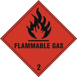 Flammable Gas Sign Red 200X200Mm