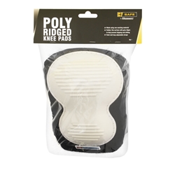 Poly Ridged Knee Pad  Black/White 