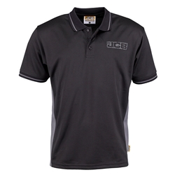 JCB Workwear Trade Performance Polo Shirt Black/Grey 2Xl
