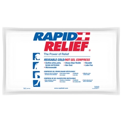 Rapid Relief Deluxe Hot/Cold Gel Compress With Contour Gel 6.75" X 8.5" White 8.5"