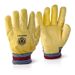 Beeswift Freezer Gloves One Piece Back Yellow 