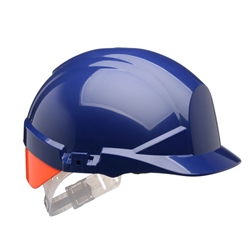 Centurion Reflex Safety Helmet With Orange Rear Flash Blue 
