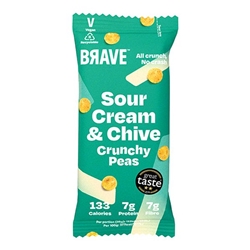 Brave Roasted Peas Sour Cream & Chive 35g [Pack of 12]