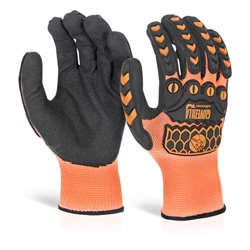 Beeswift Glovezilla Foam Nitrile Coated Gloves Orange L