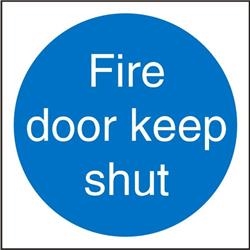 Stewart Superior M014SAV Self Adhesive Vinyl Sign (100x100) - Fire Door Keep Shut Ref M014SAV-100X100