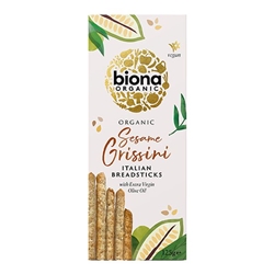 Biona Organic Grissini Breadsticks Sesame 125g [Pack of 12]
