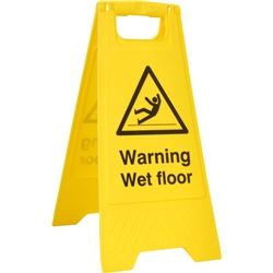Warning Wet Floor A Board Yellow 