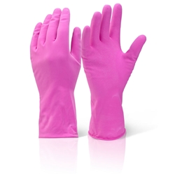 Beeswift Household Medium Weight Gloves Pink Xl