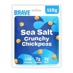 Brave Roasted Chickpeas Sea Salt Sharing 115g [Pack of 6]
