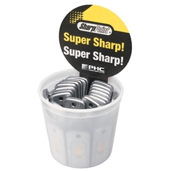 Phc Counter Top Display Bucket With Metal Scrapers With Brass Slider Grey 