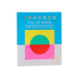 Chococo 47% 'Full of Beans' Milk Chocolate Bar 75g [Pack of 12]
