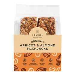 Nourish Organic Almond & Apricot Flapjacks 2 x 45g [Pack of 18]