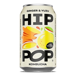 Hip Pop Ginger Yuzu Kombucha 330ml Can [Pack of 12]