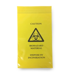Click Medical Self Seal Waste Bag 205 X 305Mm Yellow 205 X 305Mm