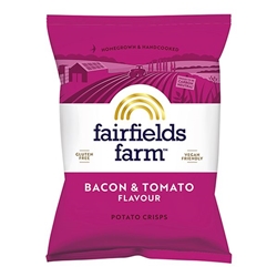 Fairfields Farm Crisps Bacon & Tomato Crisps 150g [Pack of 10]