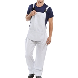 Beeswift Cotton Drill Bib And Brace White 48